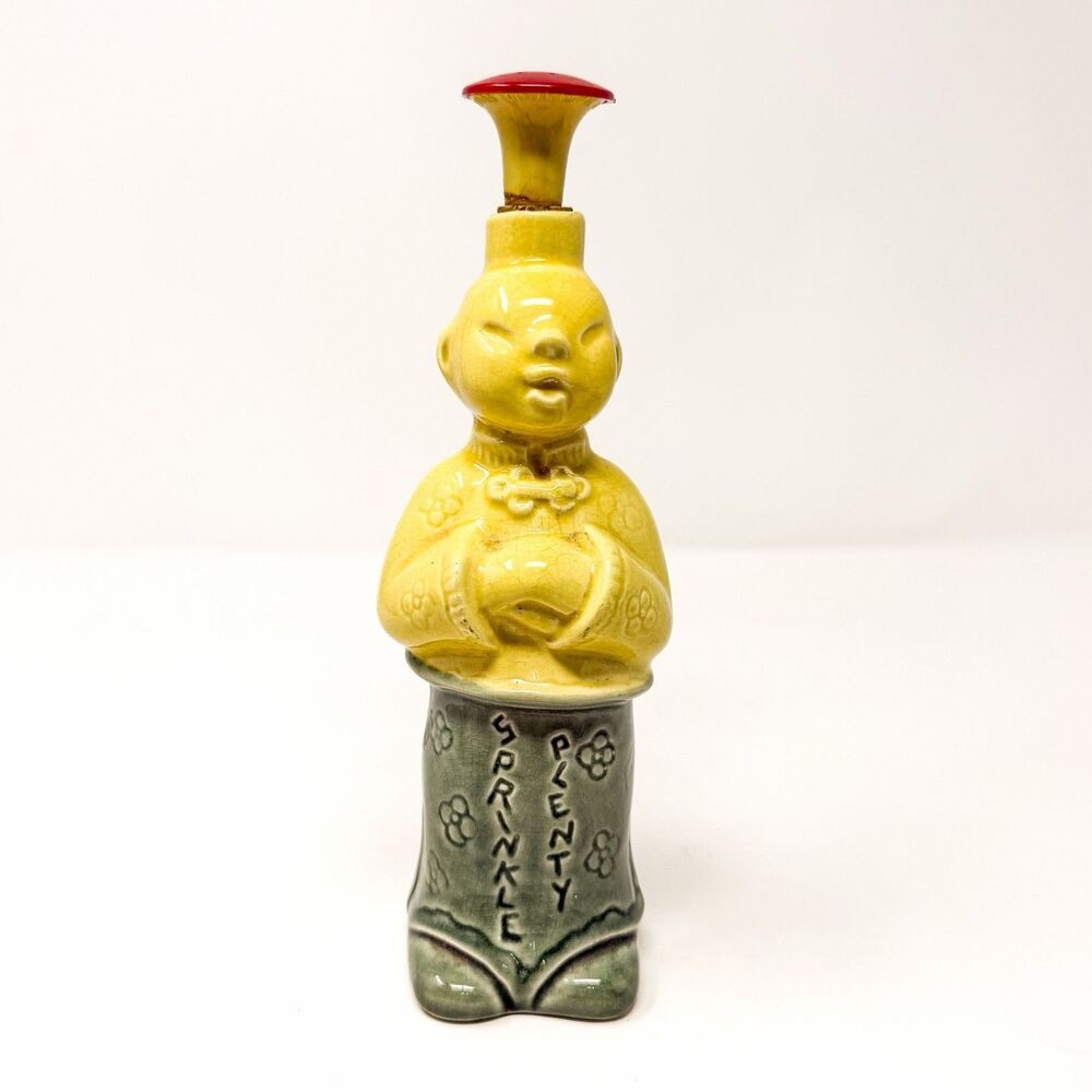Vintage 1940s Cardinal China Sprinkle Plenty Laundry Sprinkler Bottle Figural